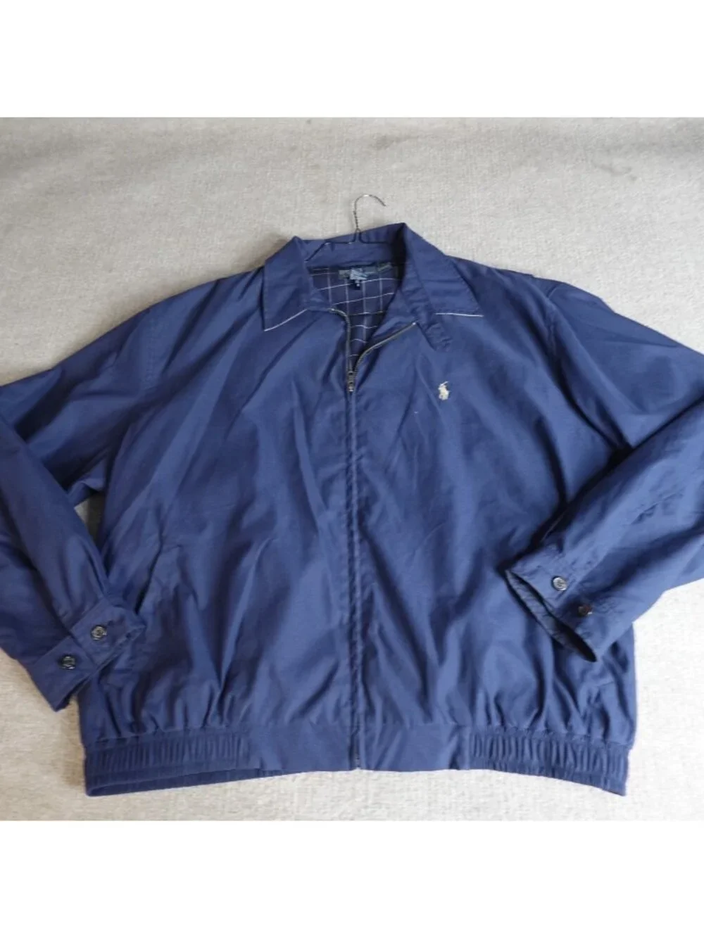 Polo Ralph Lauren Jacket 2XL Blue Full Zip Bi Swing Vintage